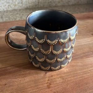 Starbucks Grey and Gold Mermaid Scale Mug 2015